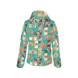 Camera Pattern Print Design 03 Women's Padded Hooded Jacket