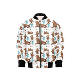 sea lion Seals jellyfish pattern Kids' Boys' Girls' Bomber Jacket