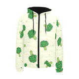 Broccoli pattern Men's Padded Hooded Jacket