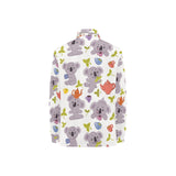 Cute koalas teapots tea Women's Long Sleeve Polo Shirt