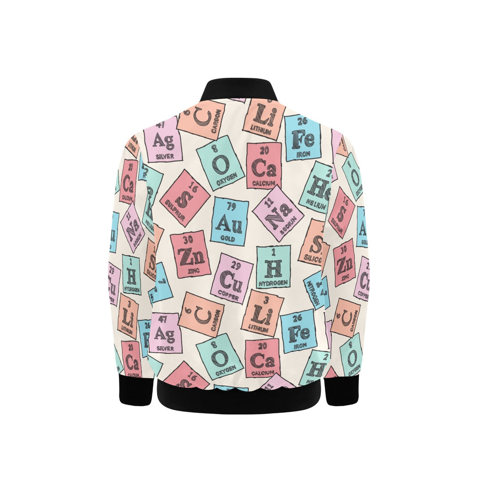 Chemistry Periodic Table Pattern Print Design 02 Kids' Boys' Girls' Bomber Jacket