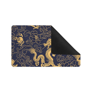 Gold dragon pattern Doormat