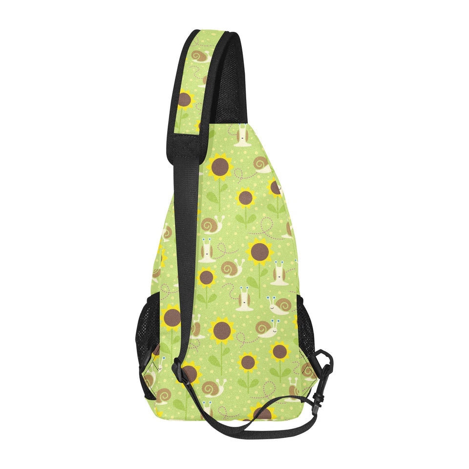 Snail Pattern Print Design 01 All Over Print Chest Bag