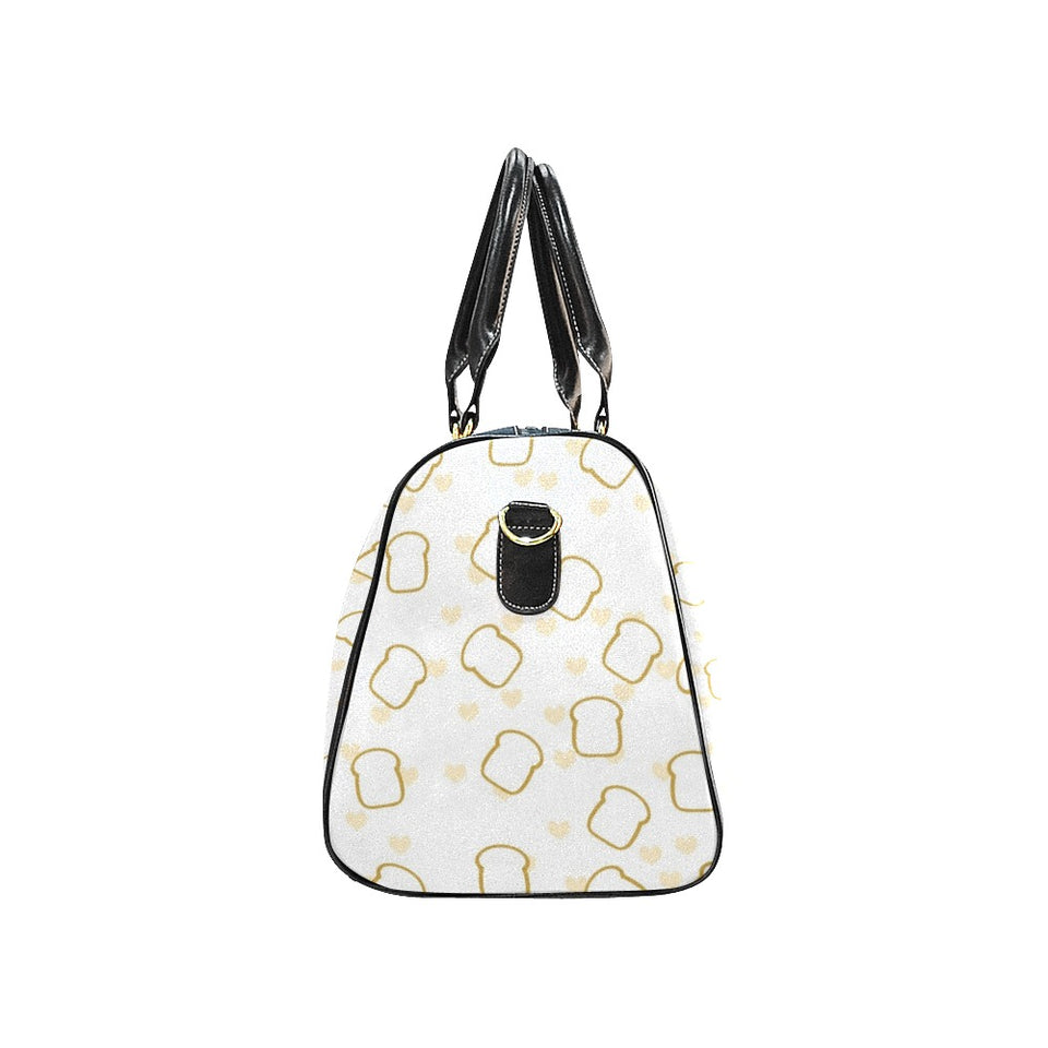 Bread Toast Pattern Print Design 01 Travel Bag