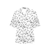 Pigeon Pattern Print Design 05 Women's All Over Print Hawaiian Shirt