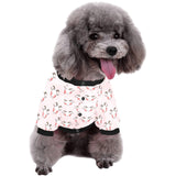 Cute goat pattern All Over Print Pet Dog Round Neck Fuzzy Shirt