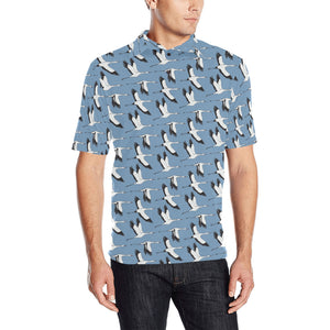 Seagull Pattern Print Design 04 Men's All Over Print Polo Shirt
