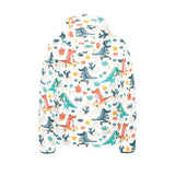 Cute Crocodile Pattern Kids' Boys' Girls' Padded Hooded Jacket