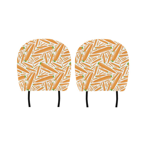 Carrot Pattern Print Design 02 Car Headrest Cover