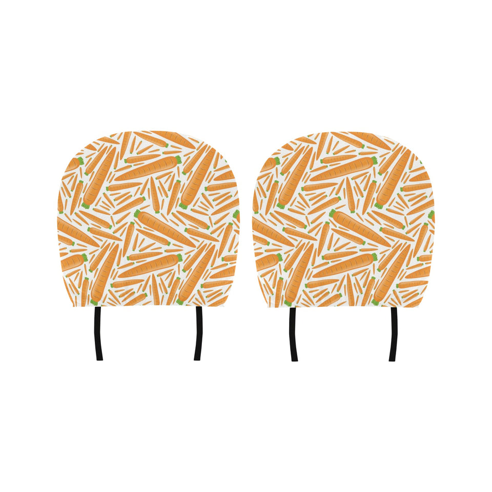 Carrot Pattern Print Design 02 Car Headrest Cover