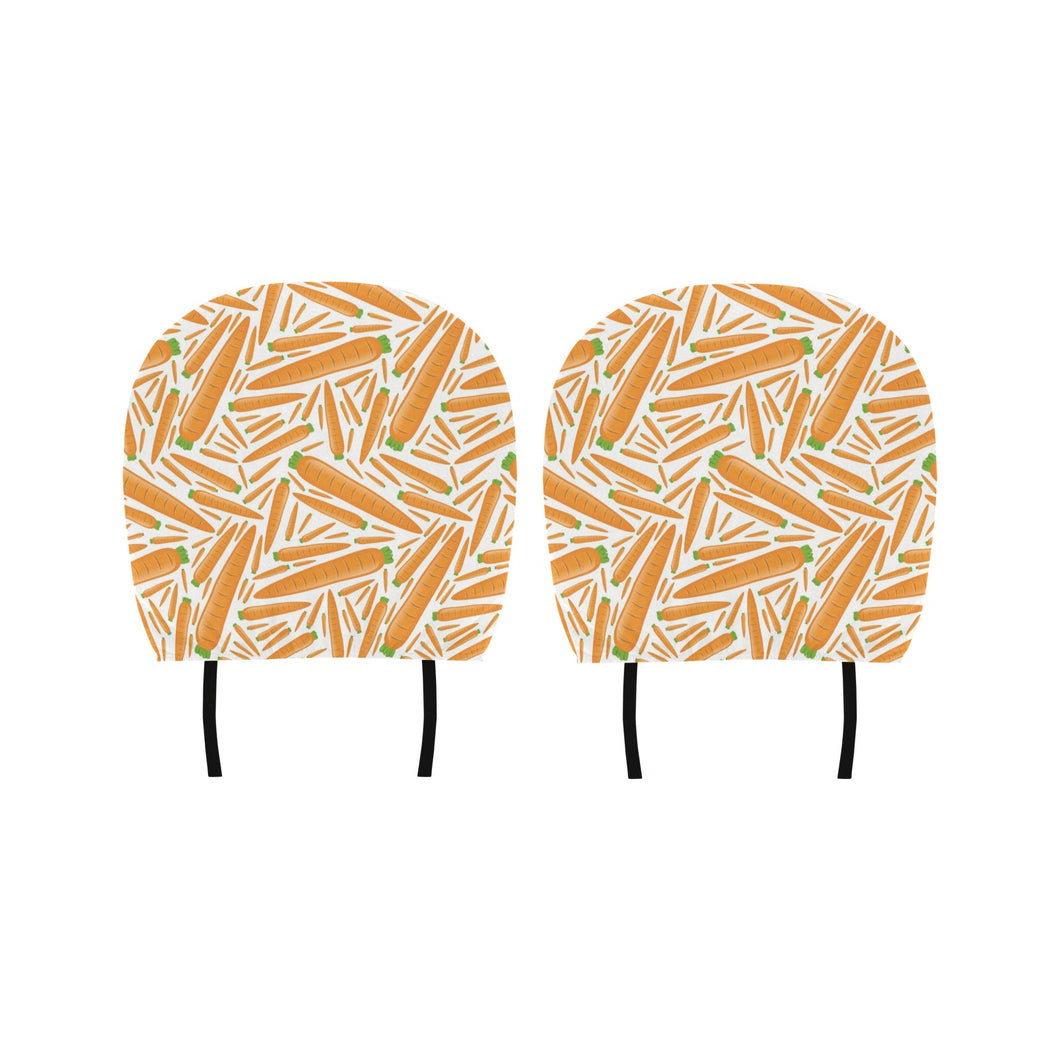 Carrot Pattern Print Design 02 Car Headrest Cover
