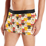 Colorful Maneki neko cat pattern Men's All Over Print Boxer Briefs Men's Underwear