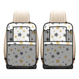 hand drawn gold black star pattern Car Seat Back Organizer