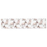 Bull Terrier Pattern Print Design 04 Table Runner
