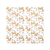 Cute corgi heart star bone pattern Gauze Curtain