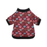 Pretzels Pattern Print Design 05 All Over Print Pet Dog Round Neck Fuzzy Shirt