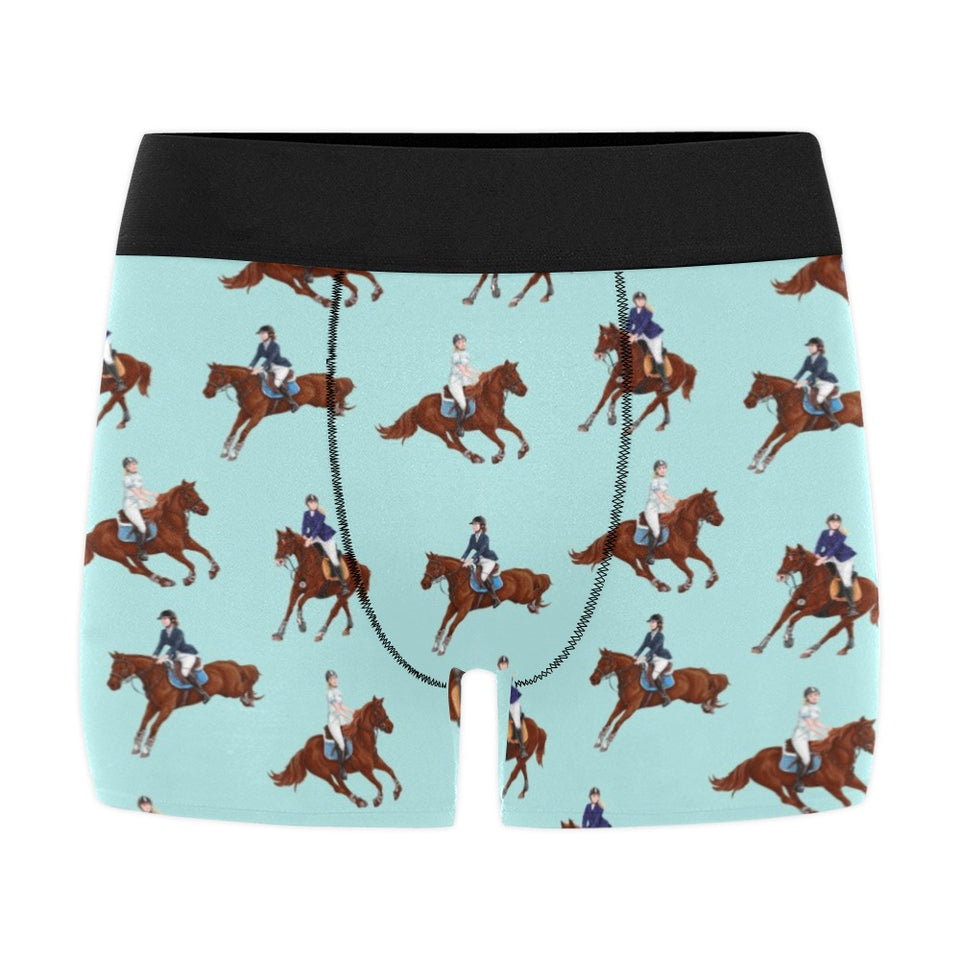 Horses running horses rider pattern Men's All Over Print Boxer Briefs Men's Underwear