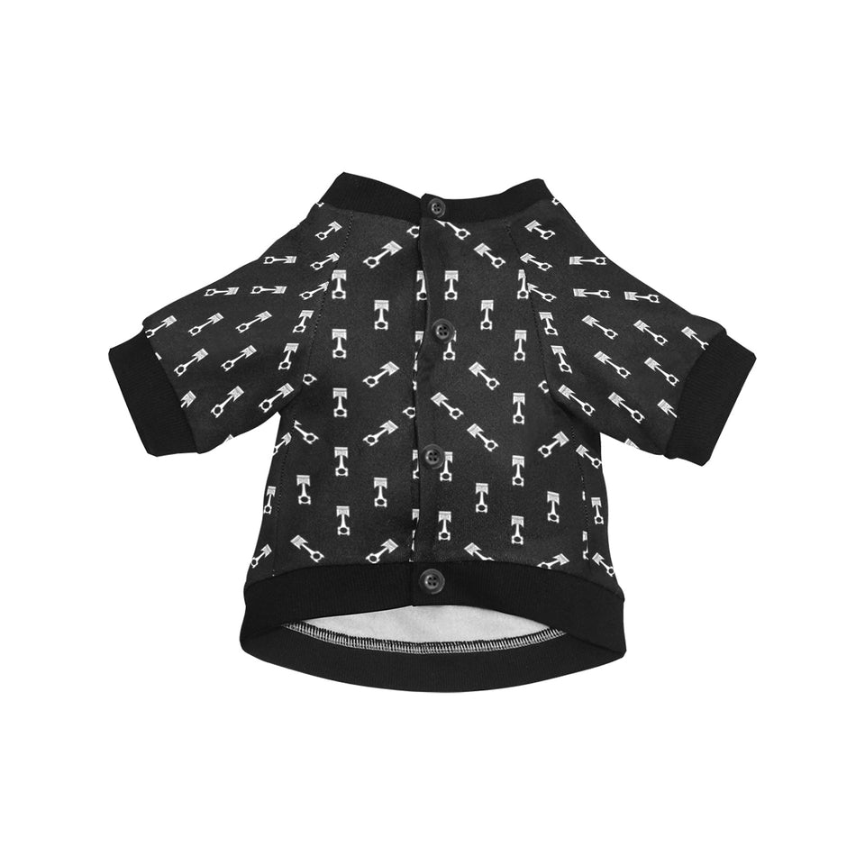 Engine Piston Black Theme Pattern Print Design 03 All Over Print Pet Dog Round Neck Fuzzy Shirt