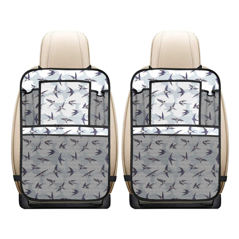 Swallow Pattern Print Design 05 Car Seat Back Organizer