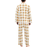Hamburger Pattern Print Design 04 Men's Long Pajama Set