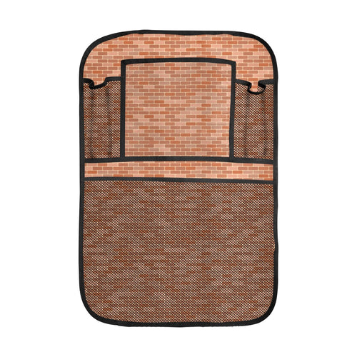 Brick Printed Pattern Print Design 02 Car Seat Back Organizer