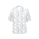 Bull Terrier Pattern Print Design 01 Women's All Over Print Hawaiian Shirt