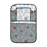 Bowling ball bowling pins blue blackground Car Seat Back Organizer