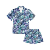 Shell design pattern Kids' Boys' Girls' V-Neck Short Pajama Set