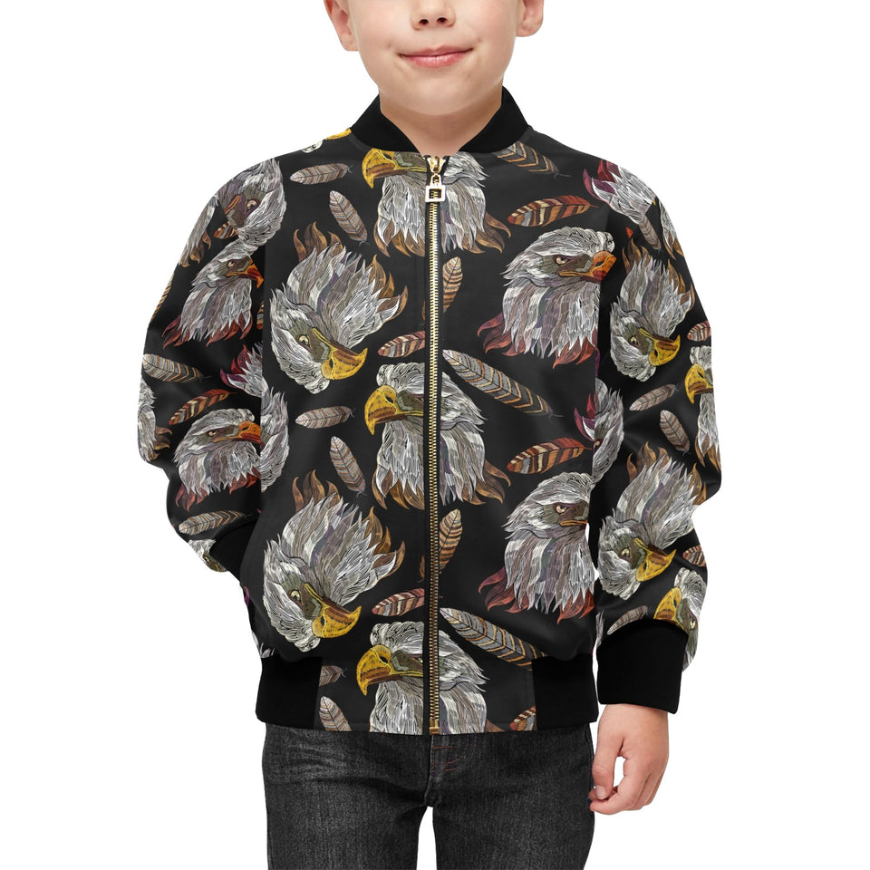 Eagle Pattern Print Design 05 Kids' Boys' Girls' Bomber Jacket