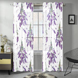 lavender flower design pattern Gauze Curtain