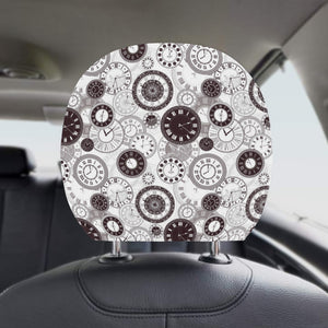 Classic vintage clock pattern Car Headrest Cover
