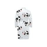 Cute cows pattern Men's Long Sleeve Belted Night Robe