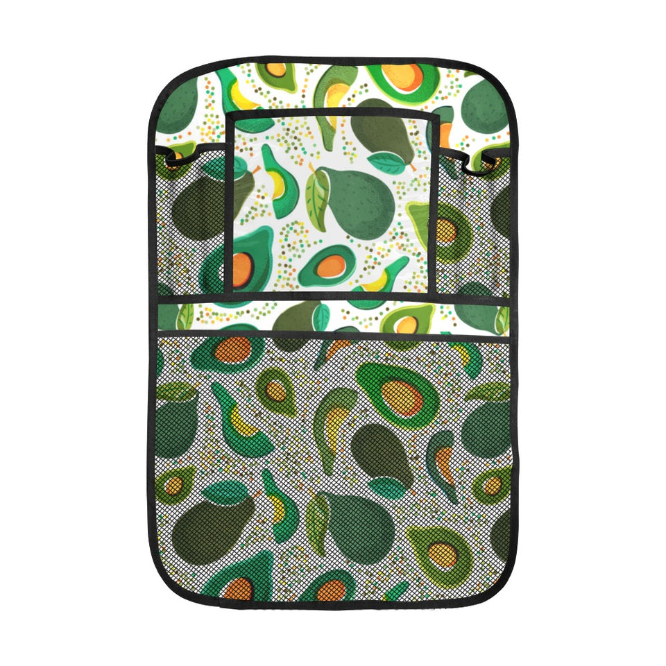 Avocado design pattern Car Seat Back Organizer