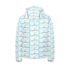 Swordfish Pattern Print Design 01 Kids' Boys' Girls' Padded Hooded Jacket