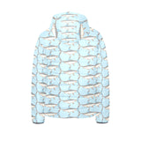 Swordfish Pattern Print Design 01 Kids' Boys' Girls' Padded Hooded Jacket