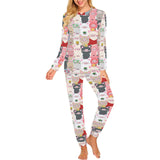 Pig Pattern Print Design 02 Women's All Over Print Pajama Set