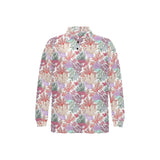 Coral Reef Pattern Print Design 03 Men's Long Sleeve Polo Shirt