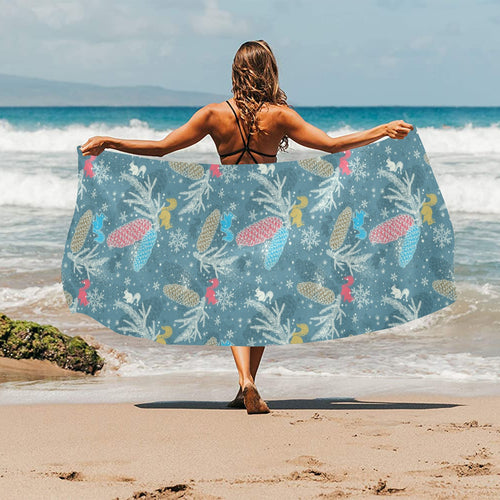 Squirrel Pattern Print Design 01 Beach Towel