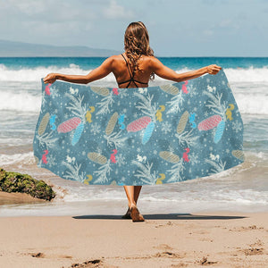 Squirrel Pattern Print Design 01 Beach Towel