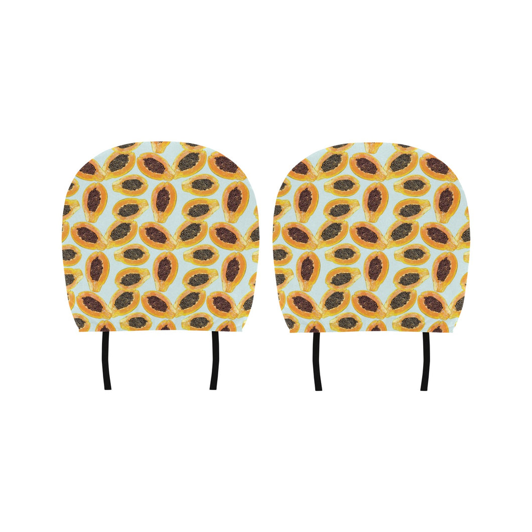Watercolor papaya pattern Car Headrest Cover