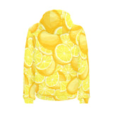 lemon pattern Men's Padded Hooded Jacket