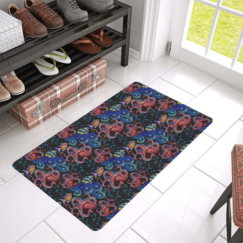 Octopus sea wave tropical fishe pattern Doormat