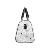 Spider web cobweb pattern white background Travel Bag