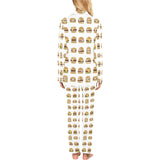 Hamburger Pattern Print Design 02 Women's Long Pajama Set