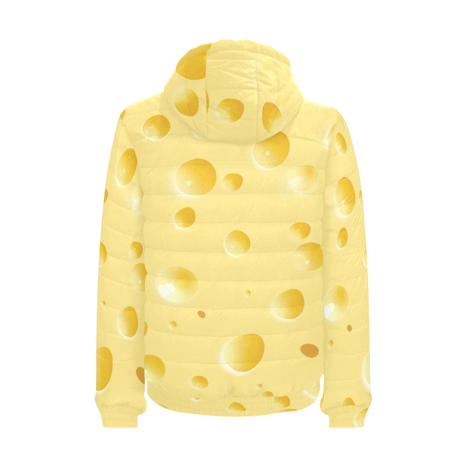 Cheese texture Men's Padded Hooded Jacket