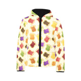 Bread Toast Pattern Print Design 02 Kids' Boys' Girls' Padded Hooded Jacket