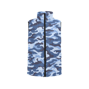 Blue camouflage pattern Men's Padded Vest