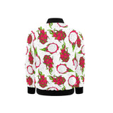 dragon fruits white background Kids' Boys' Girls' Bomber Jacket