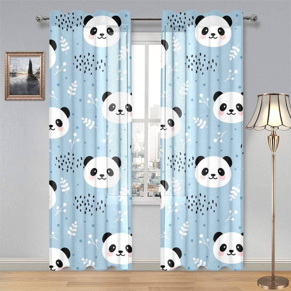 Cute panda pattern Gauze Curtain