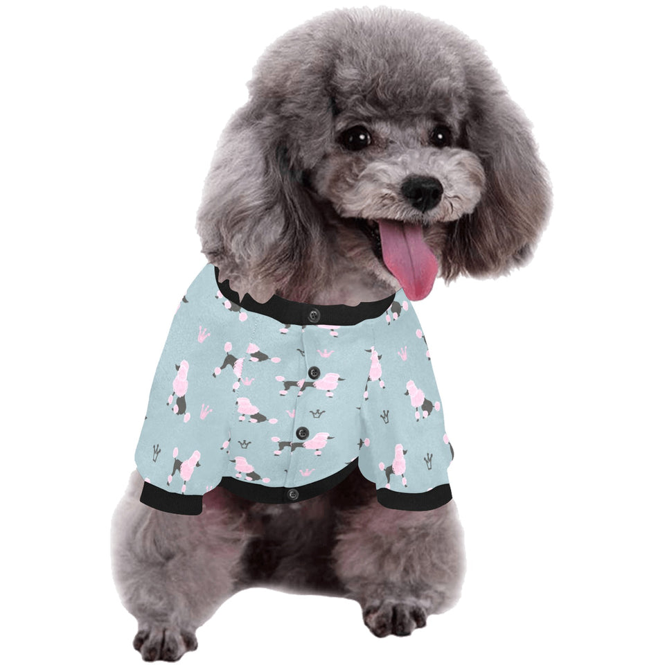 poodle dog pattern All Over Print Pet Dog Round Neck Fuzzy Shirt
